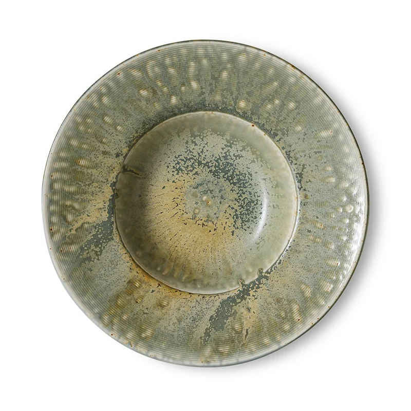 HKLiving Chefs Ceramics Pastabord - Rustic Green