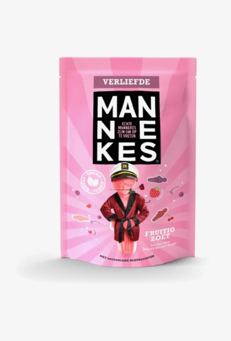 🍬 Mannekes Fruitig snoep – vrolijke fruitige traktatie voor cadeaubox