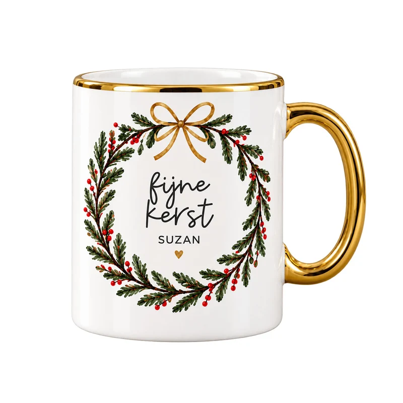 Mok Fijne Kerst - Met Naam Te Personaliseren