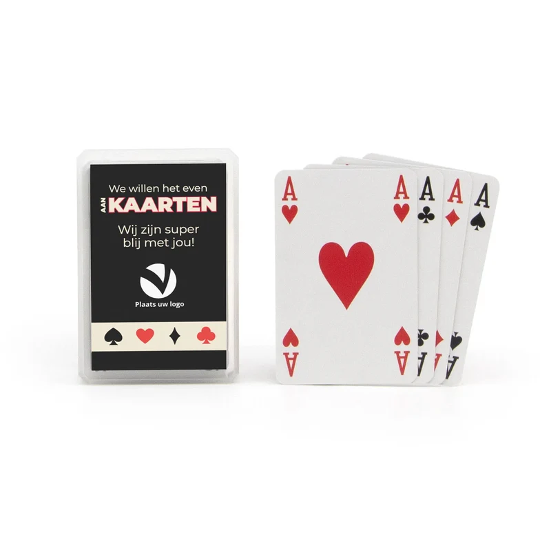 Kunststof kaartspel met eigen tekst - Zakelijk