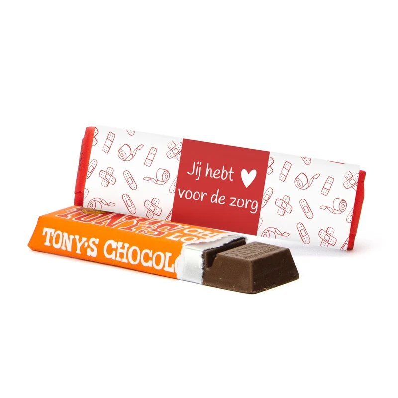 Tony Chocolonely 50 gram met eigen wikkel - Verpleging