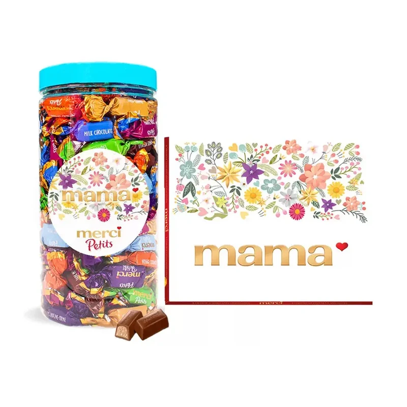 merci Moederdag pakket: merci Finest Selection 'mama' (250g) + merci Petits 'mama' (700g)