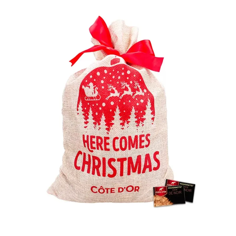Côte d'Or chocolade kerstcadeau in jute zak - Mignonnette Noir - 1500g