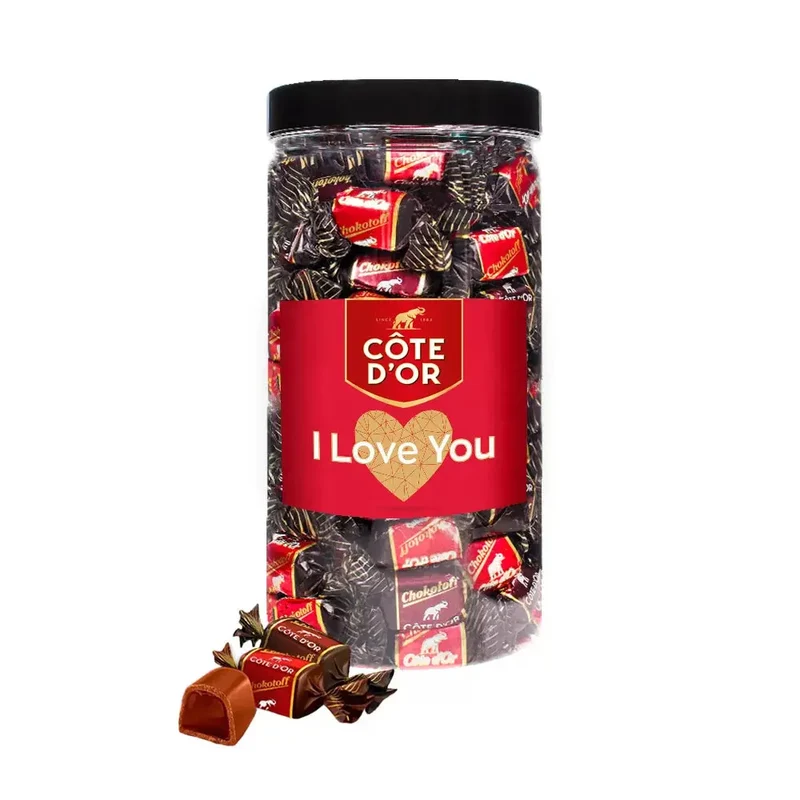 Côte d'Or Chokotoff chocolade mix puur & melk "I Love You" - 800g