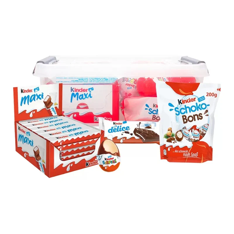 Kinder chocolade maxi feestpakket - Kinder Surprise, Kinder Delice, Schokobons & Kinder Maxi - 1233g
