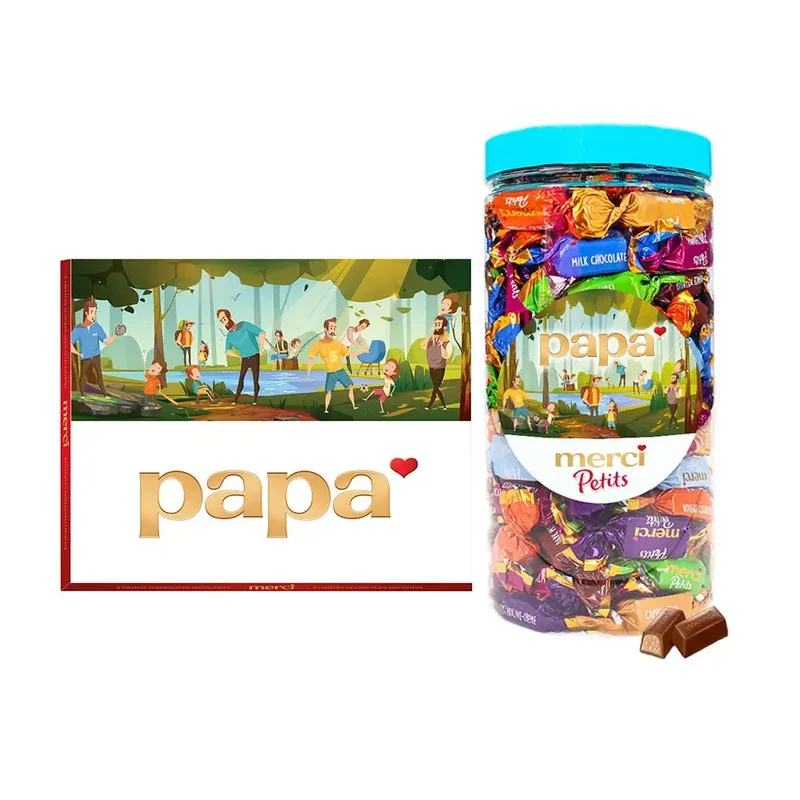 merci Vaderdag pakket "Papa" - Finest Selection 250g & Petits 700g - 950g
