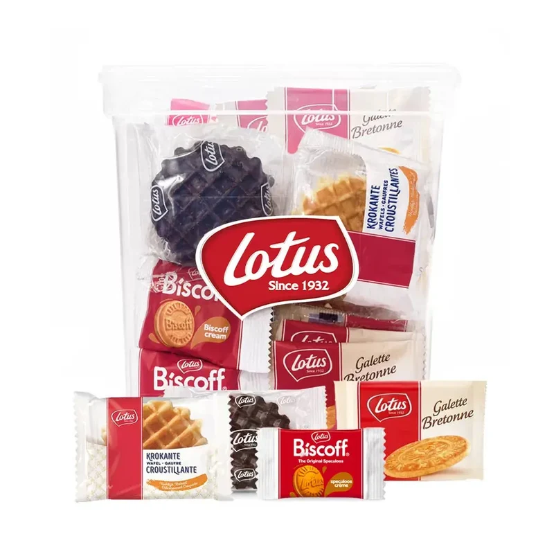 Lotus koekjesmix - Krokante wafels, Bretons Botergaletje & gevulde speculooscrème - 66 stuks - 738g