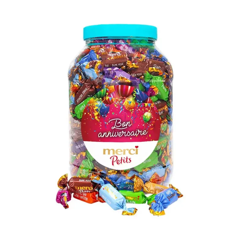 merci Petits chocolade - "Bon Anniversaire" (design 2) - 1400g