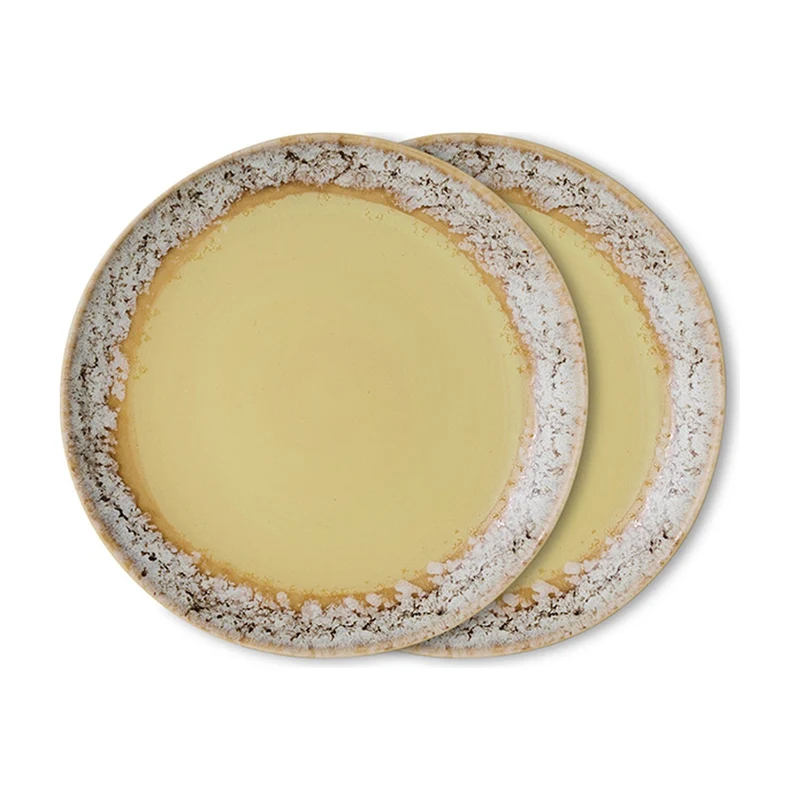 HKLiving 70's Gebaksbord - Custard