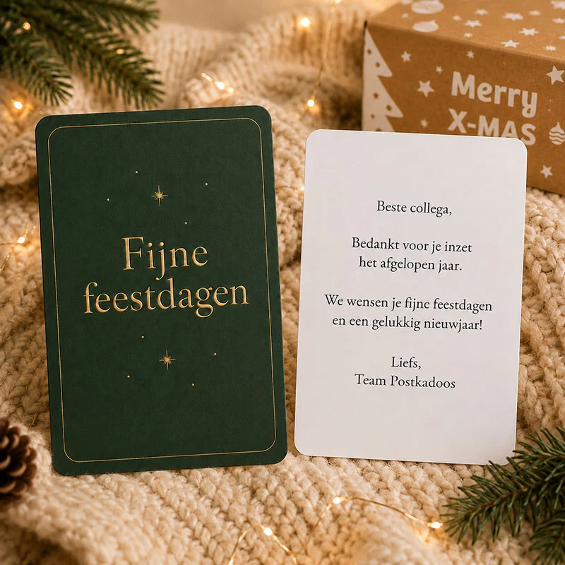 Standaard kerstkaart met persoonlijke boodschap