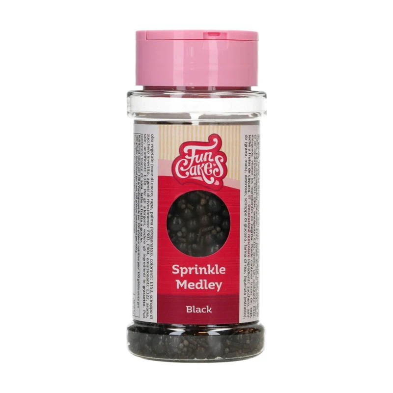 FunCakes Sprinkles Black Medley - 65 gram