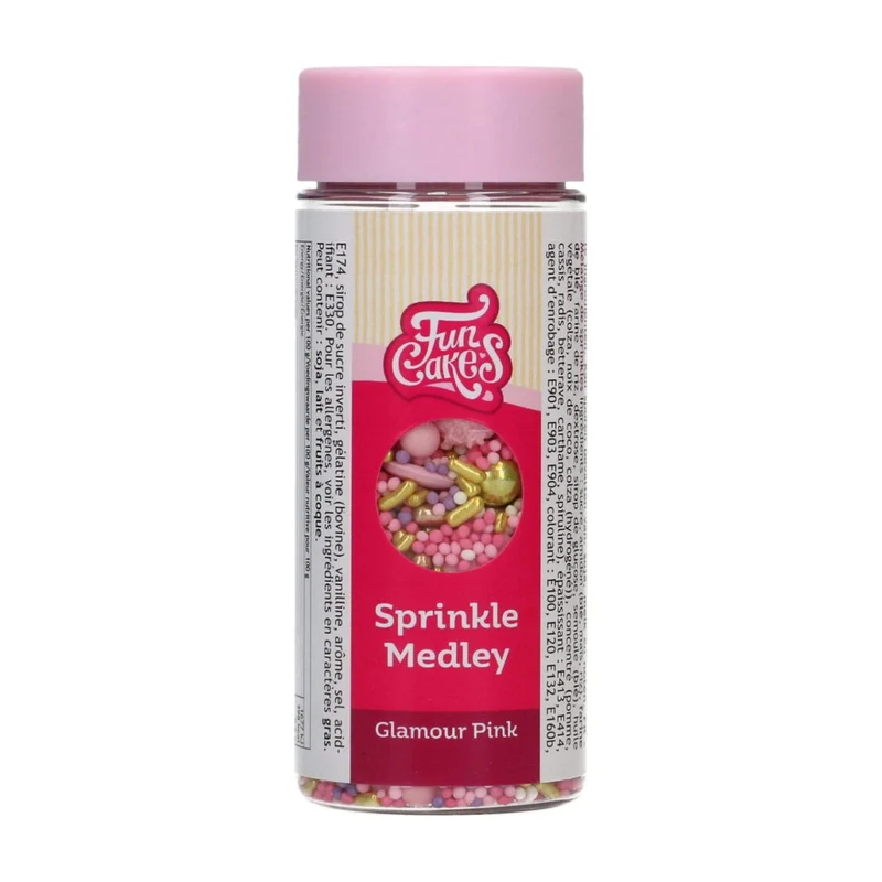 FunCakes Sprinkles Glamour Pink Medley - 65 gram