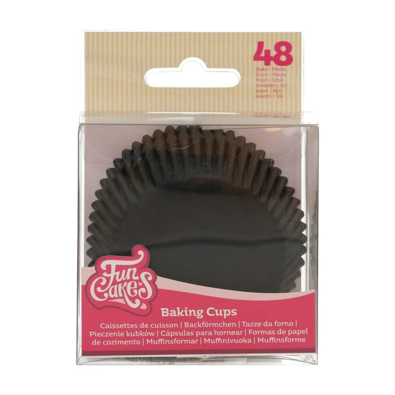 FunCakes Baking Cups Mini Zwart - 60 stuks