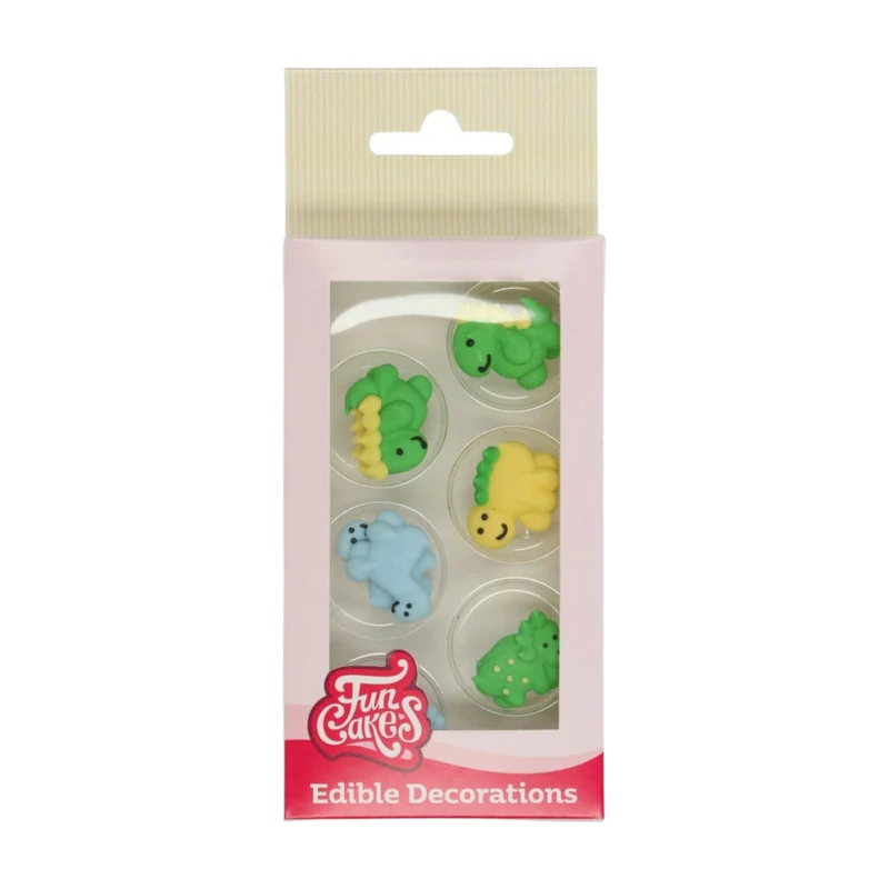 FunCakes Suikerdecoratie Dino - 12 stuks