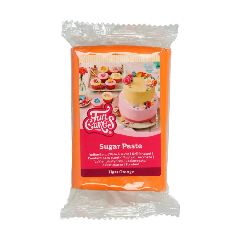 FunCakes Fondant Tiger Orange - 250 gram