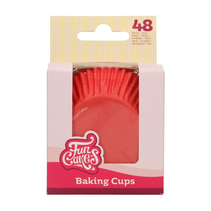 FunCakes Baking Cups Rood - 48 stuks