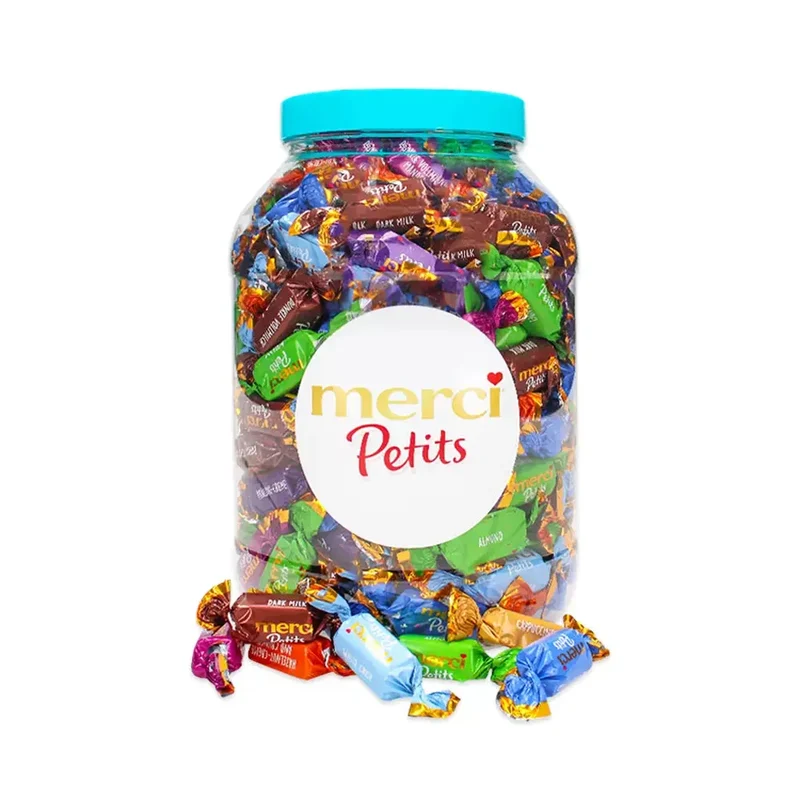 merci Petits chocolade - herbruikbare bokaal met 7 smaken - 1400g