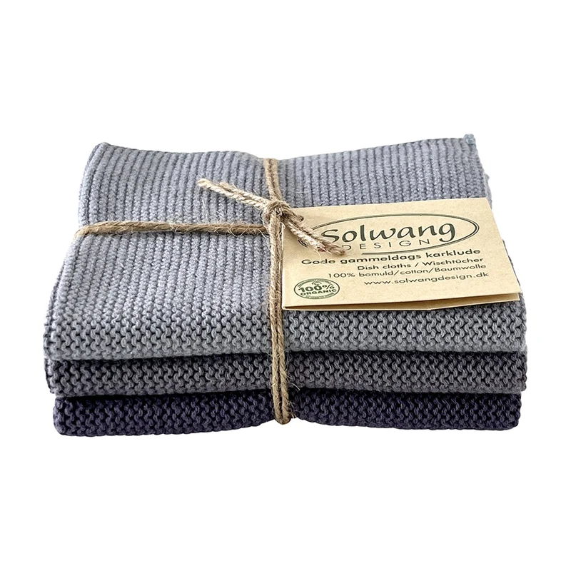 Solwang Design Vaatdoekjes set van 3 - Lavendel Combi