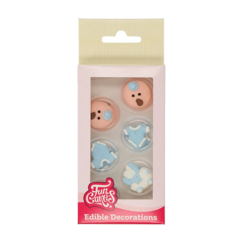 FunCakes Suikerdecoratie Baby Jongen - 12 stuks