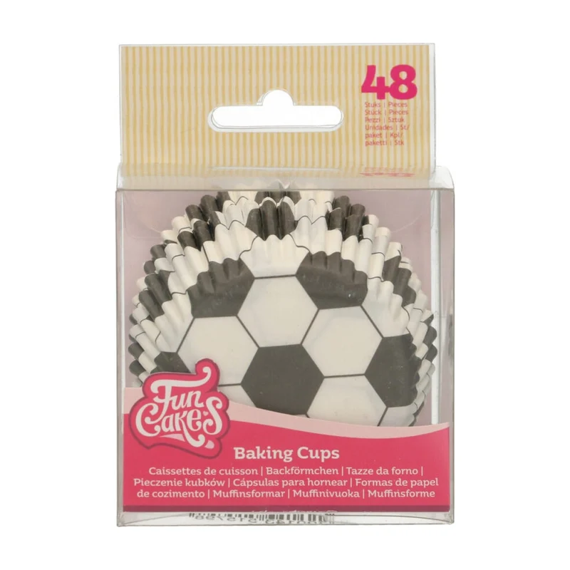 FunCakes Baking Cups Voetbal - 48 stuks