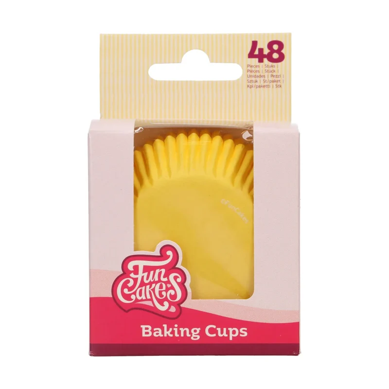 FunCakes Baking Cups Mini Geel - 60 stuks