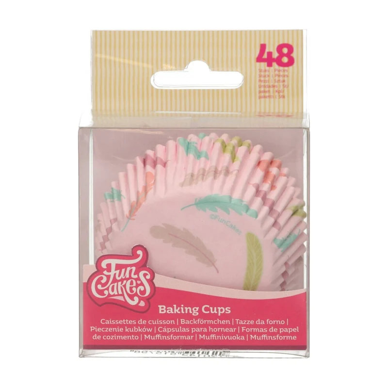 FunCakes Baking Cups Pastel Feathers - 48 stuks