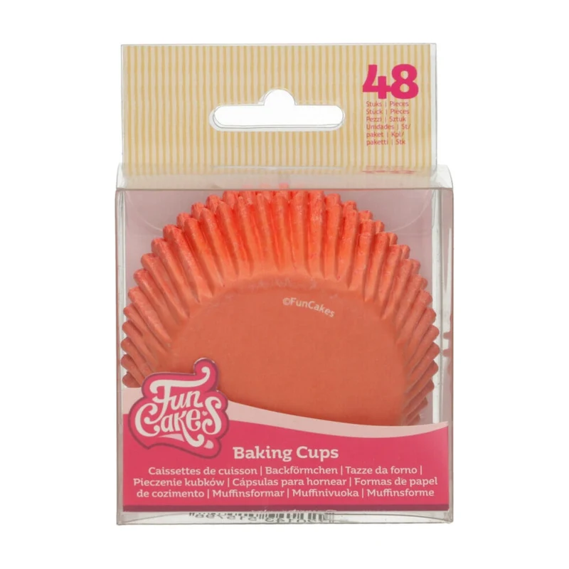 FunCakes Baking Cups Mini Oranje - 60 stuks