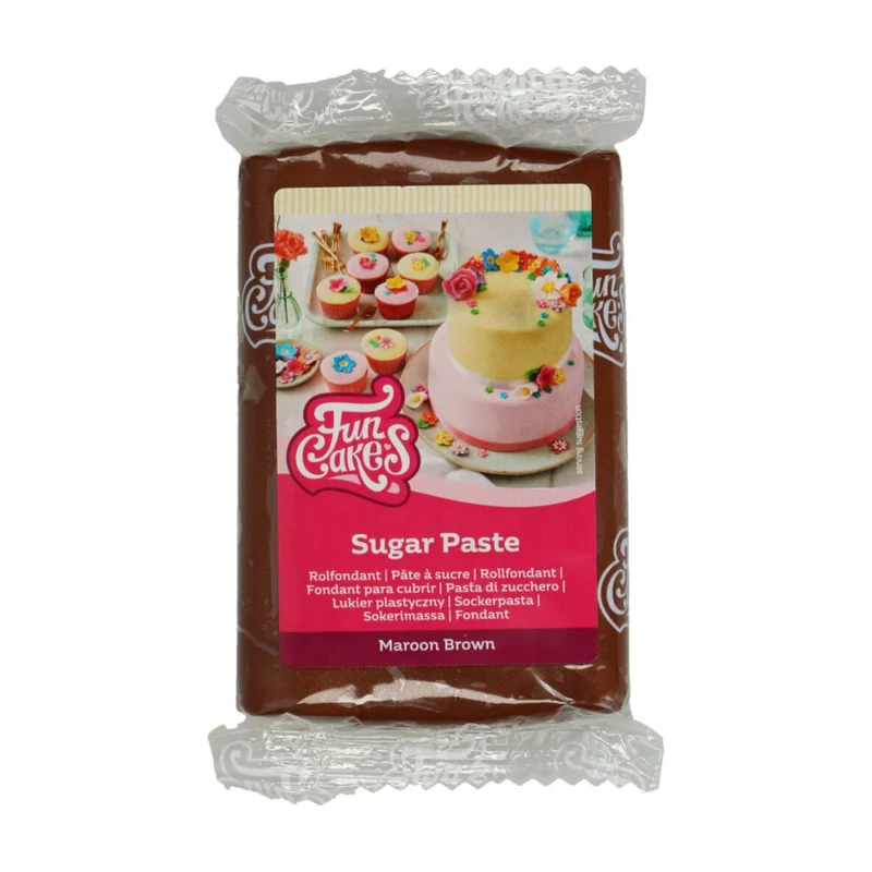 FunCakes Fondant Maroon Brown - 250 gram