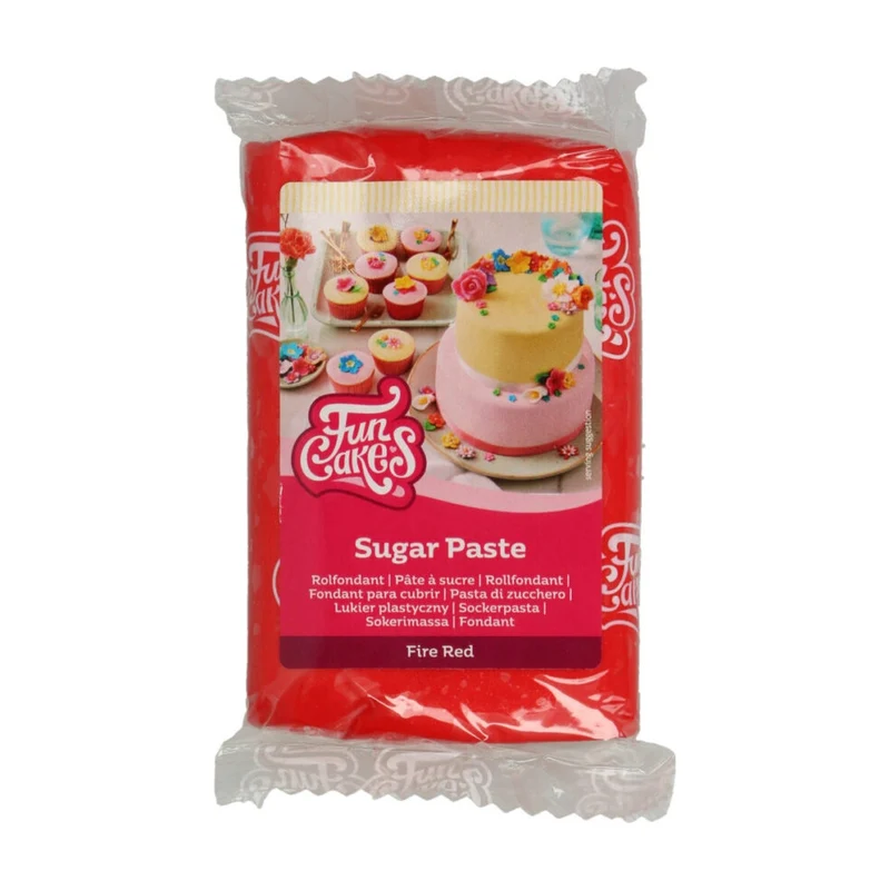 FunCakes Fondant Fire Red - 250 gram