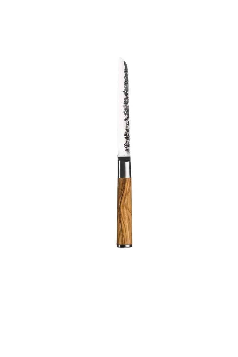 Forged Olive Universeel Mes Gekarteld - 14 cm
