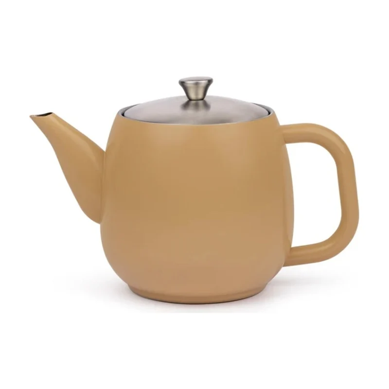 Bredemeijer Duet Vera Dubbelwandige Theepot Mat Beige - 0,9 liter