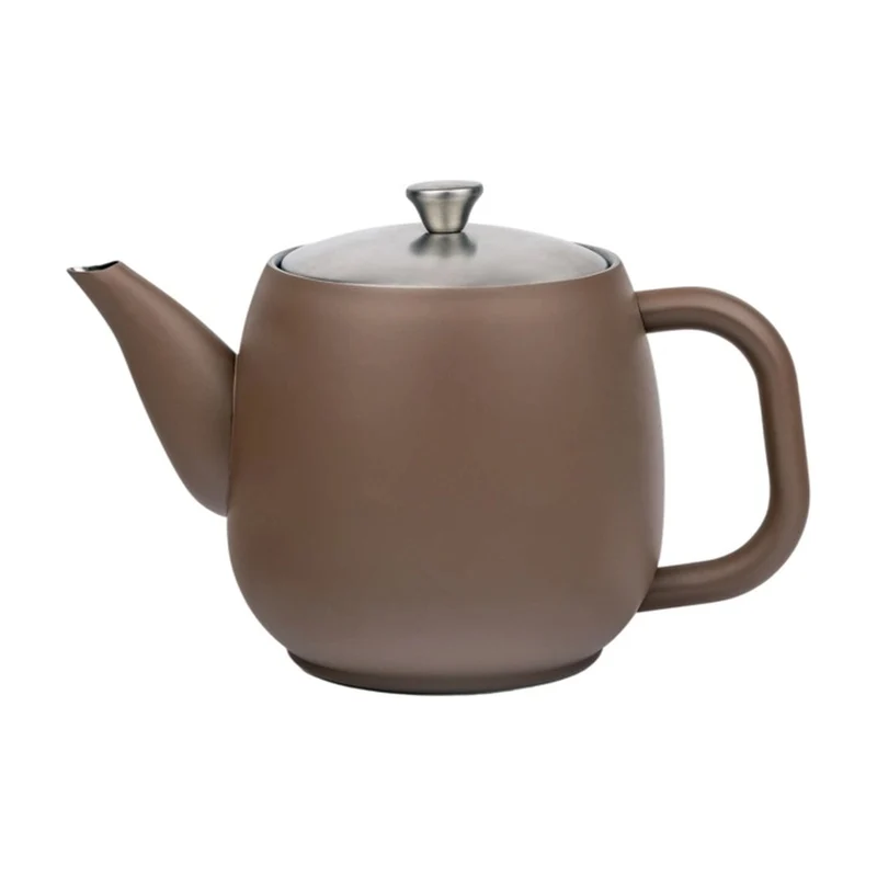Bredemeijer Duet Vera Dubbelwandige Theepot Mat Donkerbruin - 0,9 liter