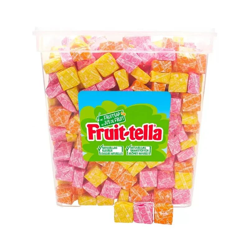 Fruit-tella Summer Fruits - uitdeelsnoep in 3 fruitsmaken - snoepbox - 3000g