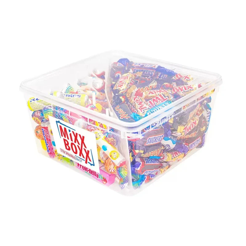 'Let's celebrate' feestbox - snoep & chocolade mix - herbruikbare box - 1010g