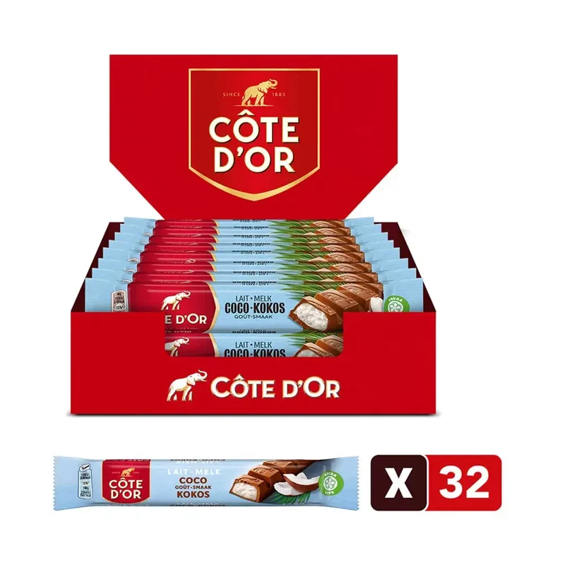 Côte d’Or chocoladerepen kokos melk - 32 stuks - 1408g
