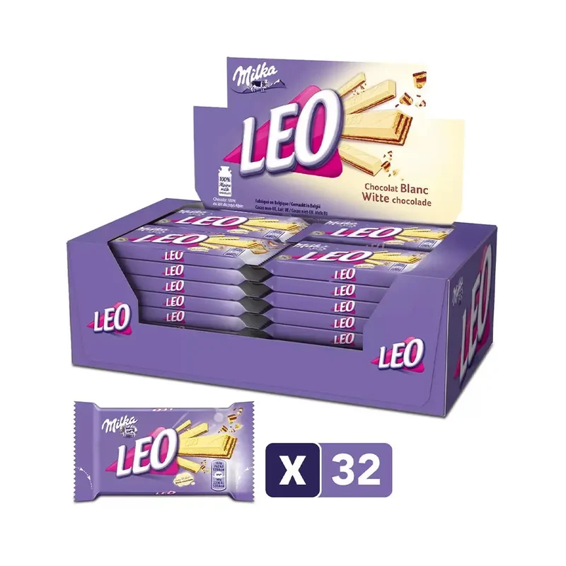 Milka Leo Wit chocoladetabletten - 32 stuks - 1056g