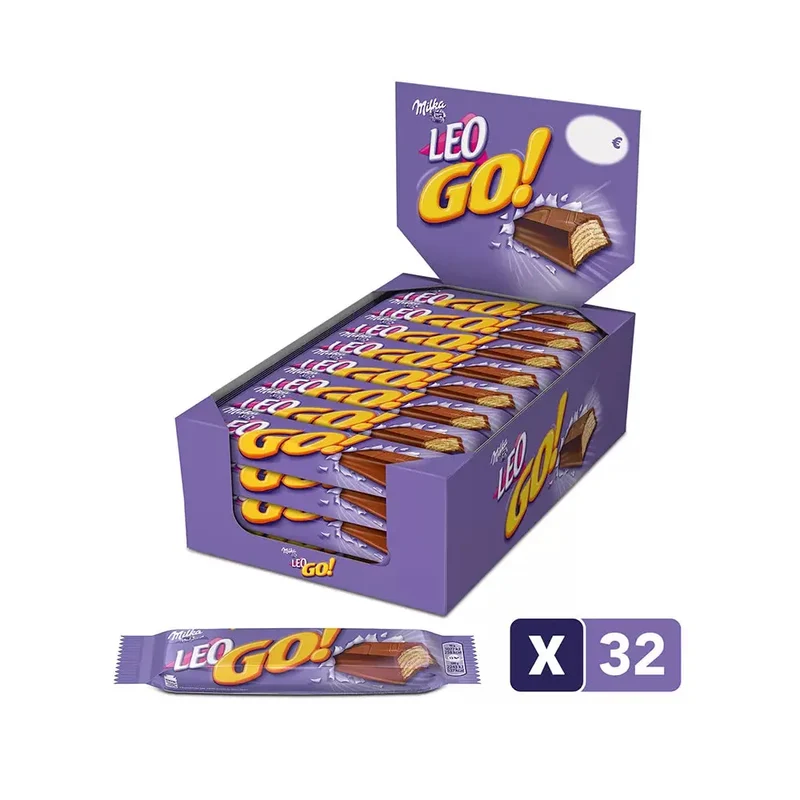 Milka Leo GO chocoladerepen - 32 stuks - 1536g