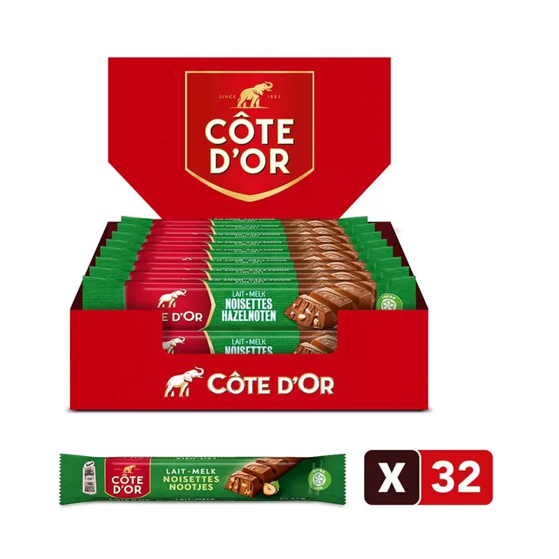 Côte d’Or chocoladerepen melk hazelnootjes - 32 stuks - 1440g