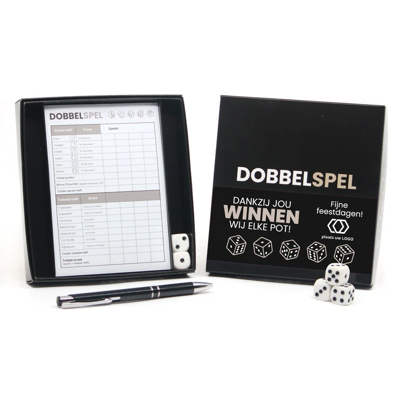 Dobbelspel met eigen sleeve - Kerst