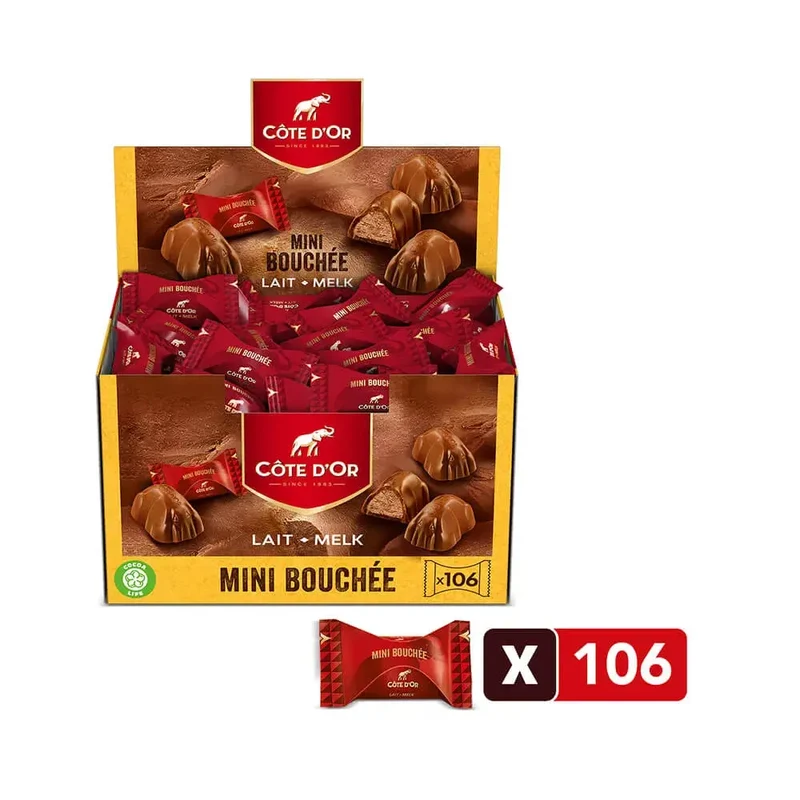 Côte d’Or Mini Bouchée melk - 106 stuks - mini chocolade - 1000g