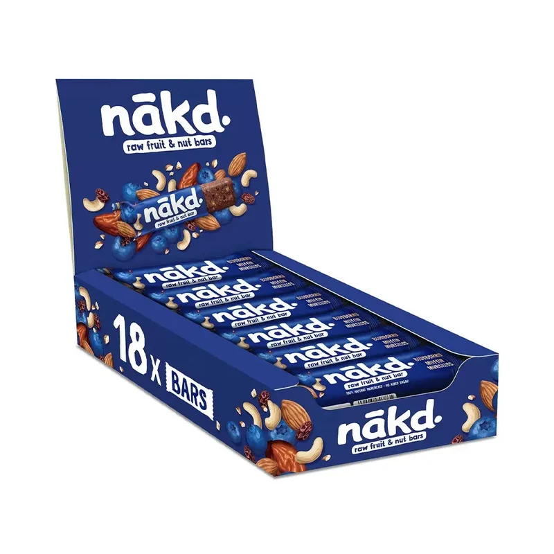 Nakd Blueberry Muffin - vegan fruit bars - 35g x18