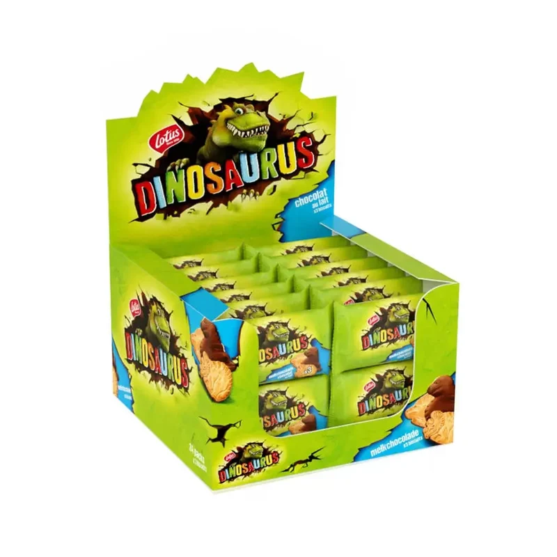 Lotus Dinosaurus Original met melkchocolade - 24 x 3 stuks - 1350g