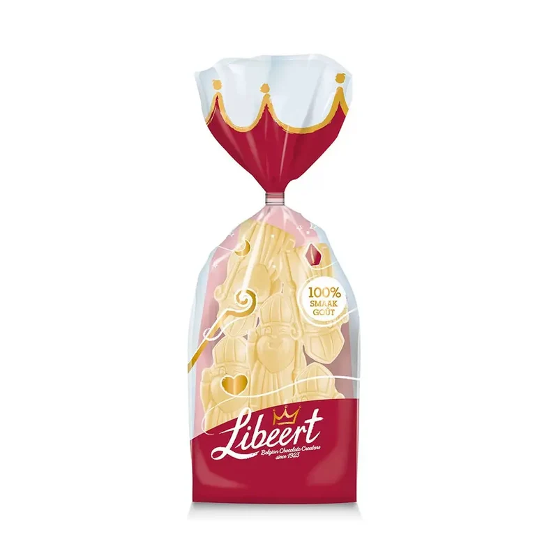 Libeert sintfiguren in zakje - witte chocolade - 175g
