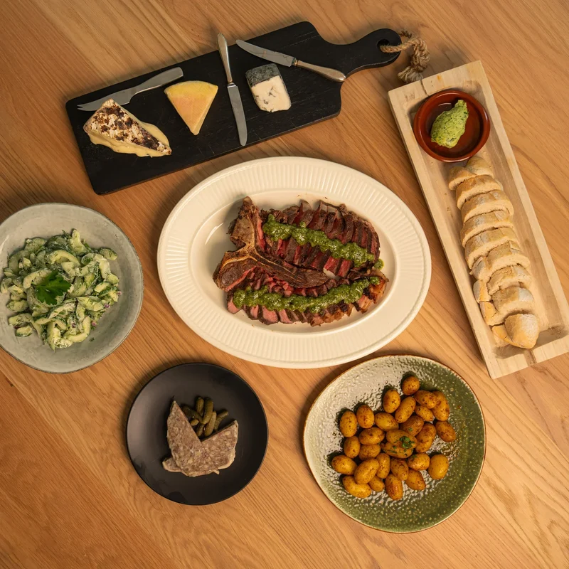 3 gangen menu Bistecca alla Fiorentina