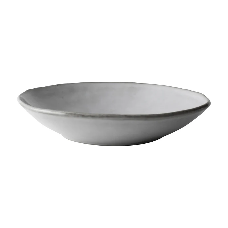 Dutch Rose Organic Diep Bord Grijs - 23,5 cm
