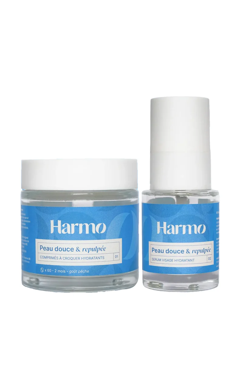 Comprimés à croquer & sérum hydratant - Acide hyaluronique & vitamine E