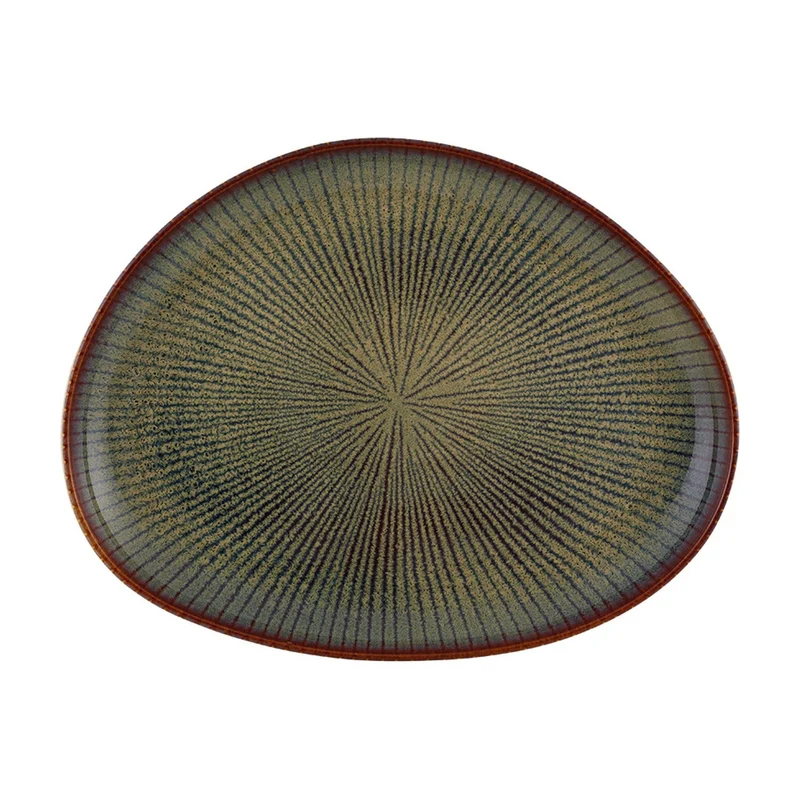 Casa Alegre Shangri-la Serveerschaal Driehoekig Donker - 30 x 23 cm