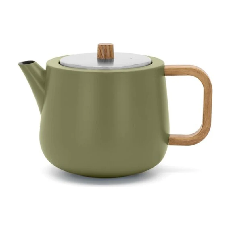 Bredemeijer Duet Design Facet Dubbelwandige Theepot Mat Groen - 1,1 liter