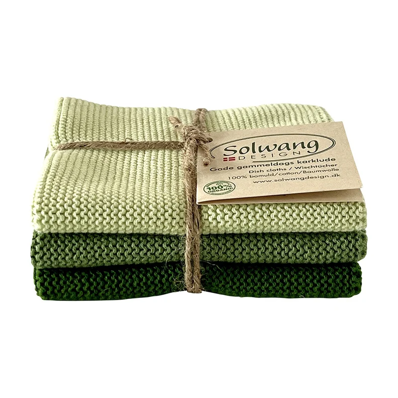 Solwang Design Vaatdoekjes set van 3 - Forest Groen Combi
