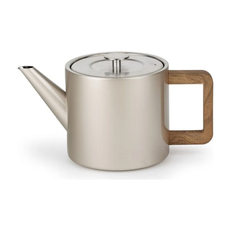 Bredemeijer Duet Design Narvik Dubbelwandige Theepot Glanzend Champagne - 1,1 liter